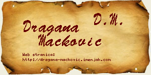 Dragana Mačković vizit kartica